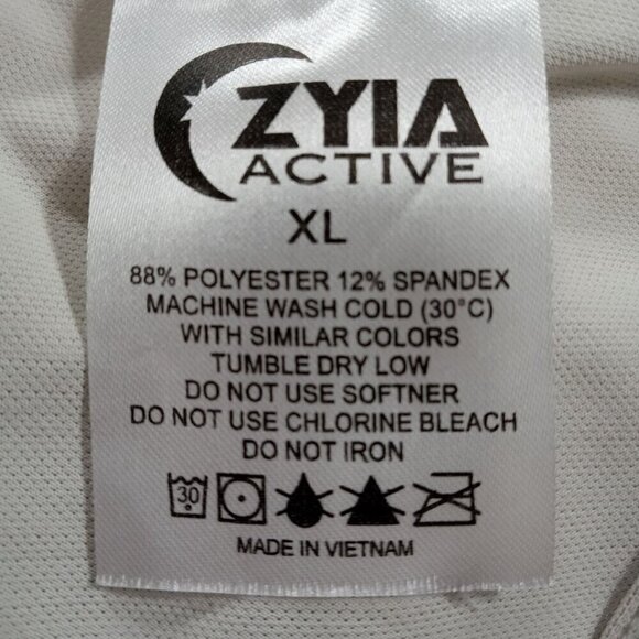ZYIA ACTIVE Knot Just a Cute Tank Top Pearl Gray Size XL EUC - Picture 4 of 4